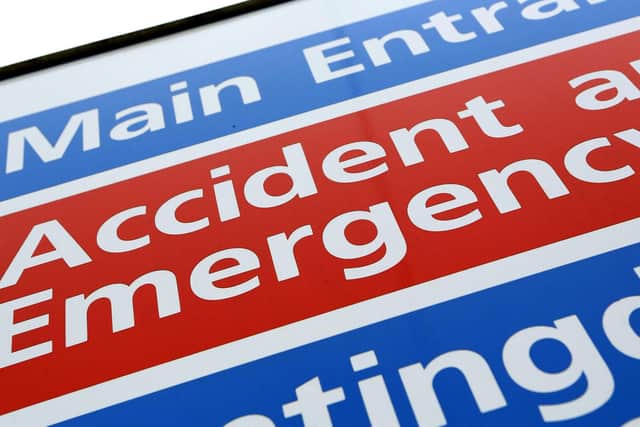 A sign for an Accident and Emergency department at an NHS hospital. PIC: PA