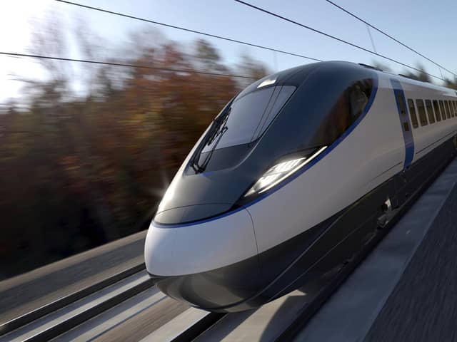 An early visualisation of a HS2 train. PIC: HS2/PA Wire