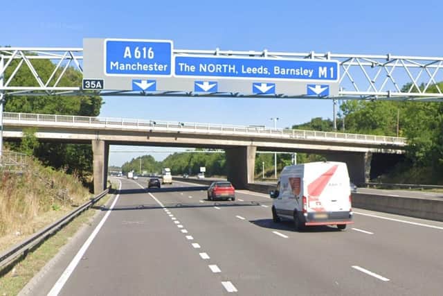 Overnight closures on the M1 just south of junction 35a near Sheffield are due to begin on Monday, April 17 and will last for five weeks during essential maintenance works to Hood Hill Bridge which runs over the motorway. Photo: Google
