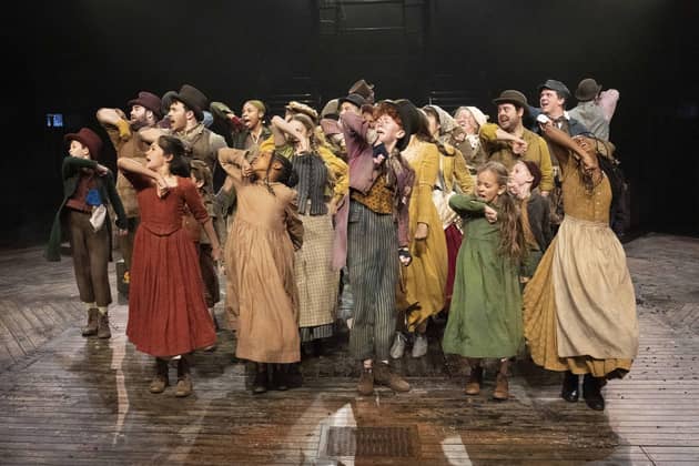 The company of Oliver! at Leeds Playhouse. Picture: Alastair Muir