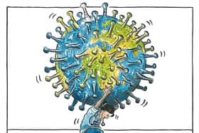ITV's Breathtaking - this cartoon was created by then Yorkshire Post illustrator Graeme Bandeira as he grappled with making sense of the Covid-19 pandemic