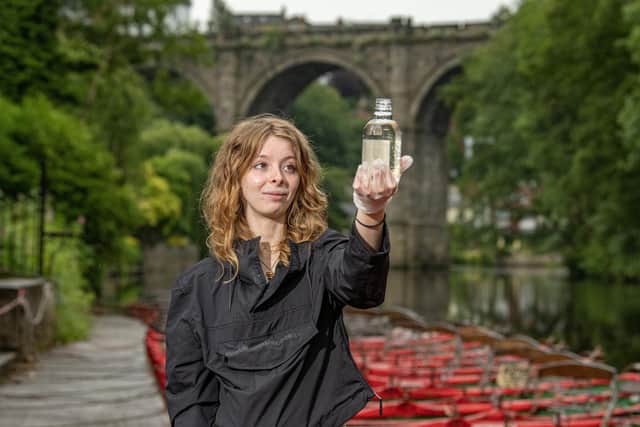 Student Maddy Wright studying a MsC at the university of Leeds testing the water quality of the River Nidd in Knaresborough, photographed for the Yorkshire Post by Tony Johnson.
The test results are being used by the Nidd Action Group campaigning for bathing water status for Knaresborough Lido.
