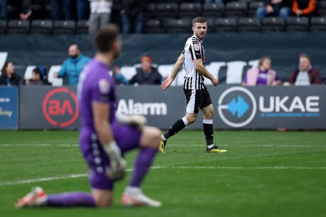 Notts County's Daniel Crowley looks on after scoring their sides fourth goal during the Sky Bet League Two match against Bradford City. Picture: Bradley Collyer/PA Wire.