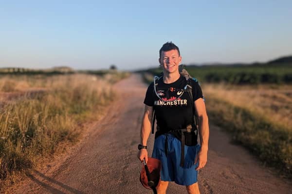 Connor Blundell, 25, is running again after having to learn to walk again after being in a coma for three and a half weeks in October 2020