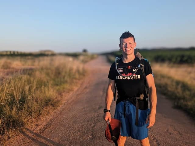 Connor Blundell, 25, is running again after having to learn to walk again after being in a coma for three and a half weeks in October 2020