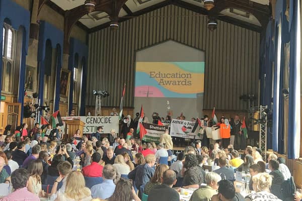 Protestors stormed an awards ceremony at University of Sheffield (Yorkshire Post)