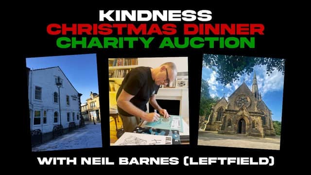 Neil Barnes of Leftfield has donated records to an auction in aid of Todmorden's Kindness Christmas dinner.