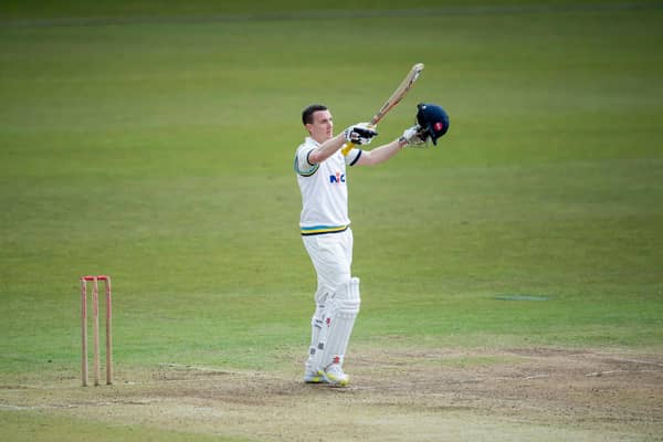 Harry Brook dedicated his hundred against Derbyshire - and all of the runs he has scored so far this season - to his beloved late grandmother. Picture by Allan McKenzie/SWpix.com