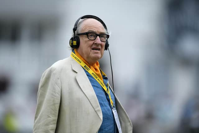 Former Test Match Special commentator Henry Blofeld pictured in 2017.  (Photo by Gareth Copley/Getty Images)