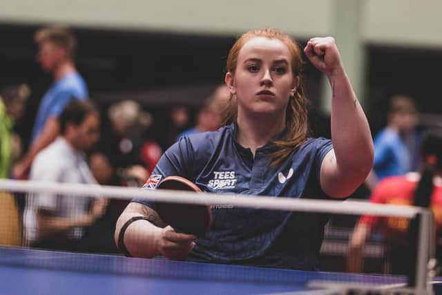 AIMING HIGH: Megan Shackleton hopes to achieve further medal success at next week's European Para Table Tennis Championships at Sheffield's EIS. Picture courtesy of Manca Meglic.