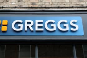 File photo dated 18/06/20 of a sign for a branch of Greggs in Winchester, Hampshire, as Greggs has revealed that sales jumped by 15% over the past three months as cash-conscious consumers opted for value meals.