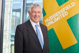Huddersfield has no more passionate an advocate than Sir John Harman, the former Chairman of the Environment Agency  who served as  leader of Kirklees Council, which includes Huddersfield, for 13 years. (Photo supplied by Huddersfield Unlimited)