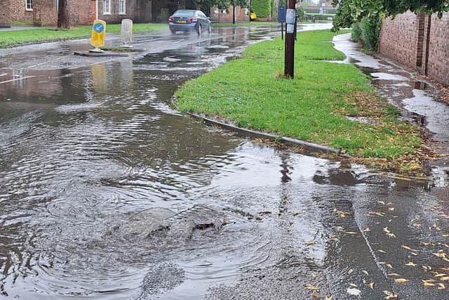 Flooding in Heslington, York, during the August bank holiday weekend.