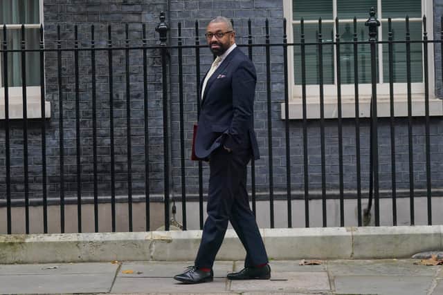 Home Secretary James Cleverly arriving in Downing Street, London, for a Cabinet meeting. PIC: Yui Mok/PA Wire
