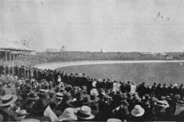 A view of Sydney Cricket Ground in the early 20th century. Photo by A. H. Davies/Hulton Archive/Getty Images.