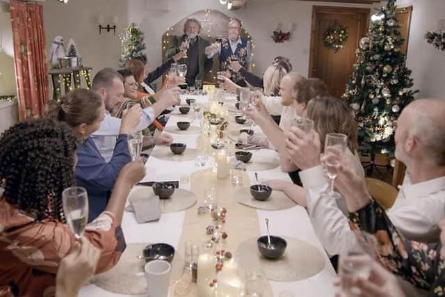 The Hairy Bikers hosted a feast for loved ones and carers who looked after Dave after his cancer diagnosis. (Pic credit: BBC)