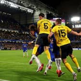 STENGTH IN NUMBERS: Playing with three central defenders suits Tarik Muharemovic and Jaka Bijol (Image: Adrian DENNIS / AFP via Getty Images)