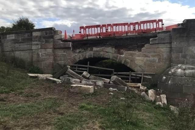 The damage to Bubwith Bridge