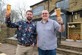 The Bankhouse at Pudsey, Leeds re-opens after a major investment and refurbishment by Star Pubs.
Licensee Richard Thewlis and Manager Luke Morton are pictured at the refurbished pub ahead of the grand opening on 13th February.