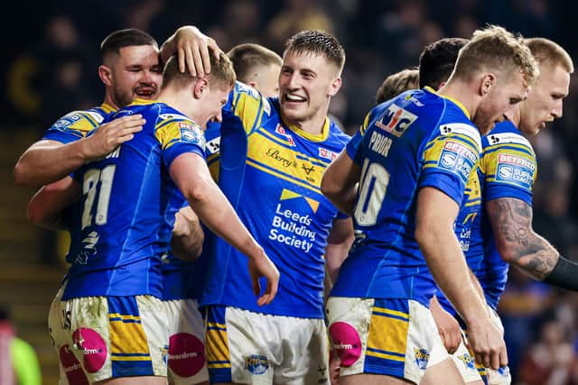 Alex Mellor, centre, spent two and a half years with Leeds Rhinos. (Picture: Alex Whitehead/SWpix.com)