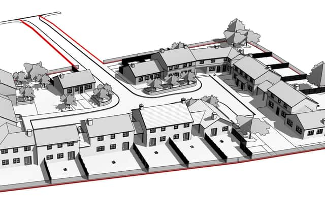 An image depicting the layout of the proposed new housing development