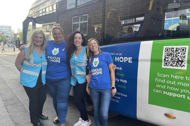 Louise Reed (right) with volunteers. (Pic credit: Focus 4 Hope)