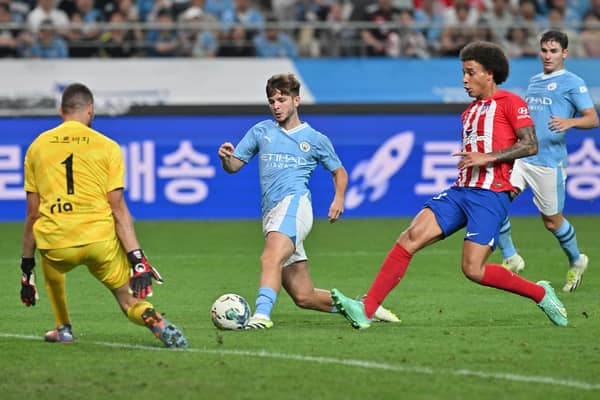The 20-year-old has featured for Manchester City in pre-season. Image: JUNG YEON-JE/AFP via Getty Images