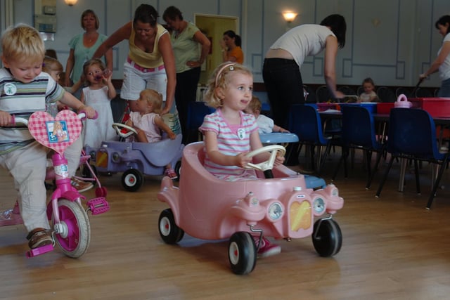 A sponsored pedal push looked like great fun at the St Patrick's Mother and Toddler Group 14 years ago.