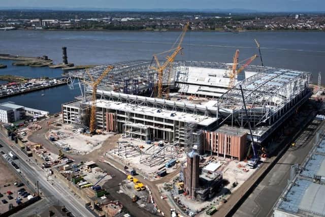 NEW STADIUM: Everton's planned Bramley Moore Dock home is sucking up huge amounts of cash