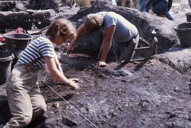 Archaeologists working on the Viking dig