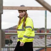 Labour deputy leader Angela Rayner during a visit to a housing development. PIC: Joe Giddens/PA Wire