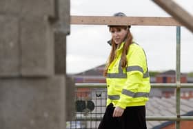 Labour deputy leader Angela Rayner during a visit to a housing development. PIC: Joe Giddens/PA Wire