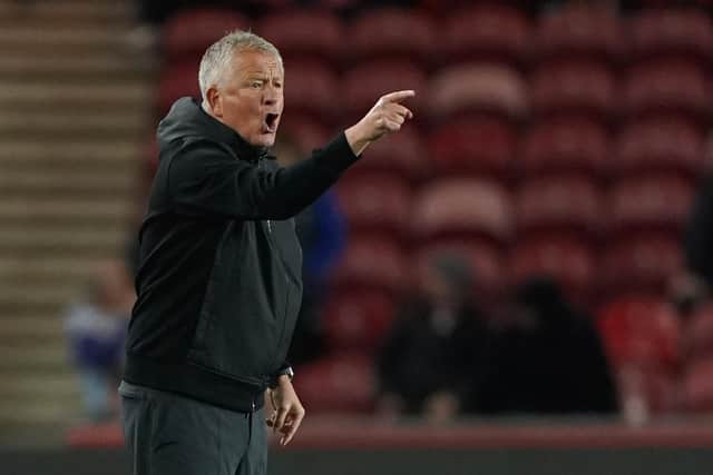 Sheffield United manager Chris Wilder.