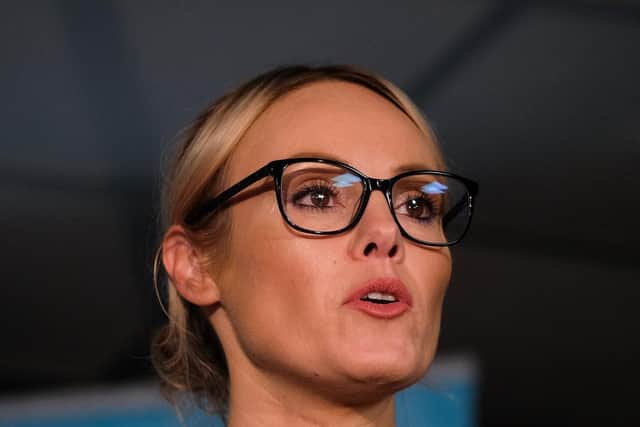 Apprentice series 2 winner, Michelle Dewberry, from Hull. (Pic credit: Ian Forsyth / Getty Images)