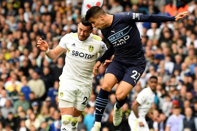WORLD-CLASS: Manchester City full-back Joao Cancelo in action against Leeds United last season