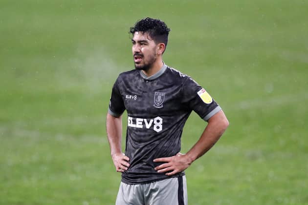 HUDDERSFIELD, ENGLAND - DECEMBER 08: Massimo Luongo of Sheffield Wednesday reacts during the Sky Bet Championship match between Huddersfield Town and Sheffield Wednesday at John Smith's Stadium on December 08, 2020 in Huddersfield, England. (Photo by George Wood/Getty Images)
