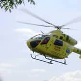 One of two Yorkshire Air Ambulance helicopters.