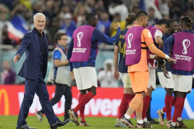 DUGOUT RIVAL: France's head coach Didier Deschamps Picture: AP Photo/Moises Castillo