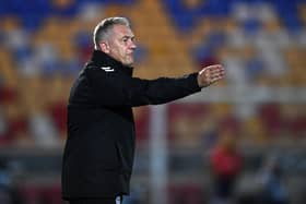 ANGRY: York City coach Scott Lindsey (Image: Jonathan Gawthorpe)