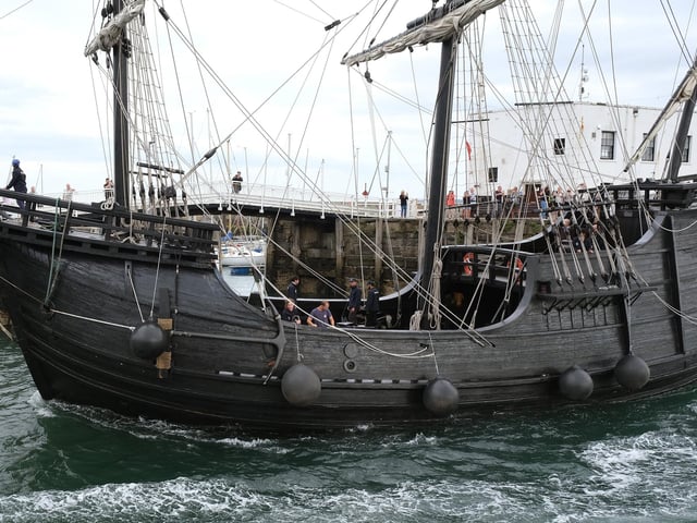 The Nao Victoria arrives in Scarborough pic Richard Ponter