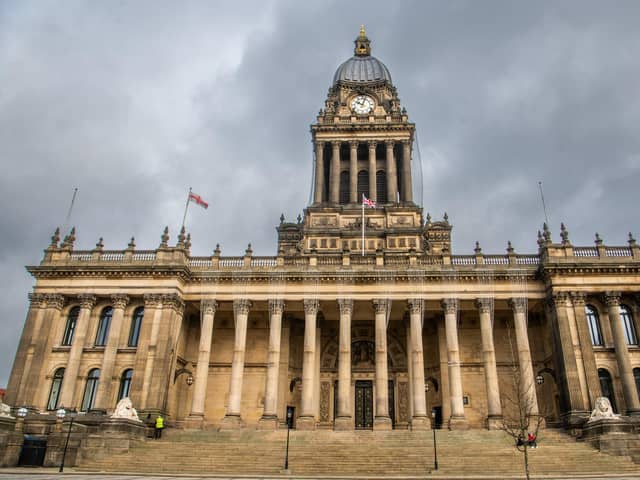 The outside of Leeds Town Hall pictured in 2023. PIC: James Hardisty
