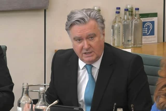 John Nicolson MP repeatedly grilled Colin Graves as to why he hadn't phoned Azeem Rafiq. Photo: House of Commons/UK Parliament/PA Wire