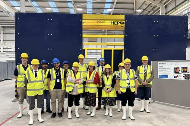 A delegation including local politicians visit the fusion site in Rotherham