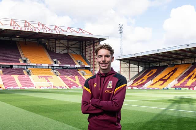 Recent Bradford City signing Kieran Morgan. Picture courtesy of BCAFC.