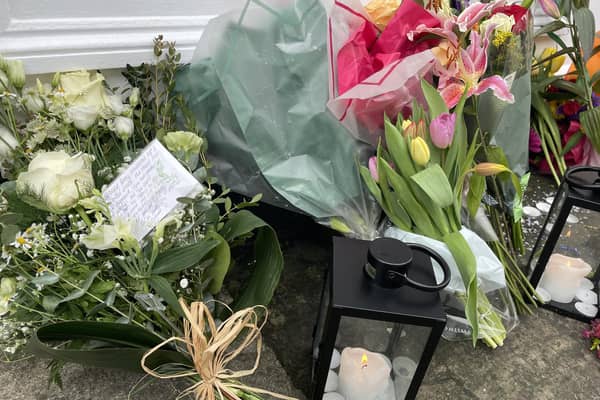 Floral tributes left for a 16-year-old who died after being stabbed in Brighton. PIC: Claire Hayhurst/PA Wire