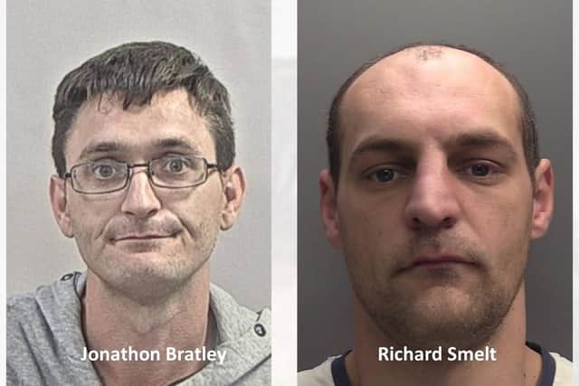 Jonathon Bratley and Richard Smelt have been jailed for a total of four years and eight months