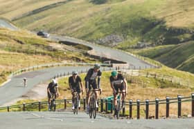 Cyclists tackle Buttertubs Pass during a previous Struggle Events ride. Credit: Dan Monaghan of Cadence Images