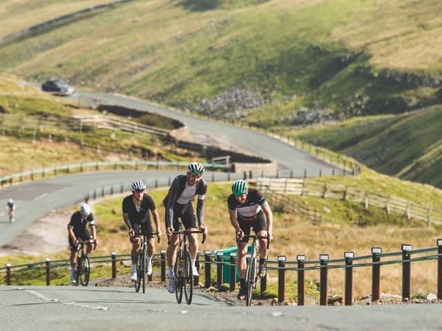 Cyclists tackle Buttertubs Pass during a previous Struggle Events ride. Credit: Dan Monaghan of Cadence Images