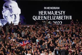 TRIBUTED: West Ham United played their Europa League game against FCSB hours after Queen Elizabeth II's death was announced because fans were already on their way to the game