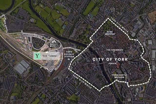Map of where the site will be, courtesy of York Central.